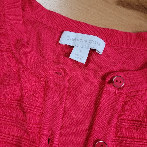 Charter Club Pink Cardigan in size Small - Picture 3 of 4